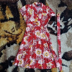 Trashy Diva Red Water Lilies Sweetie dress size 8
